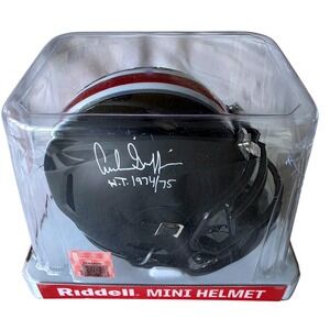 Archie Griffin Signed Ohio State Buckeyes Riddell Mini Helmet HT 74 75 Black Alt